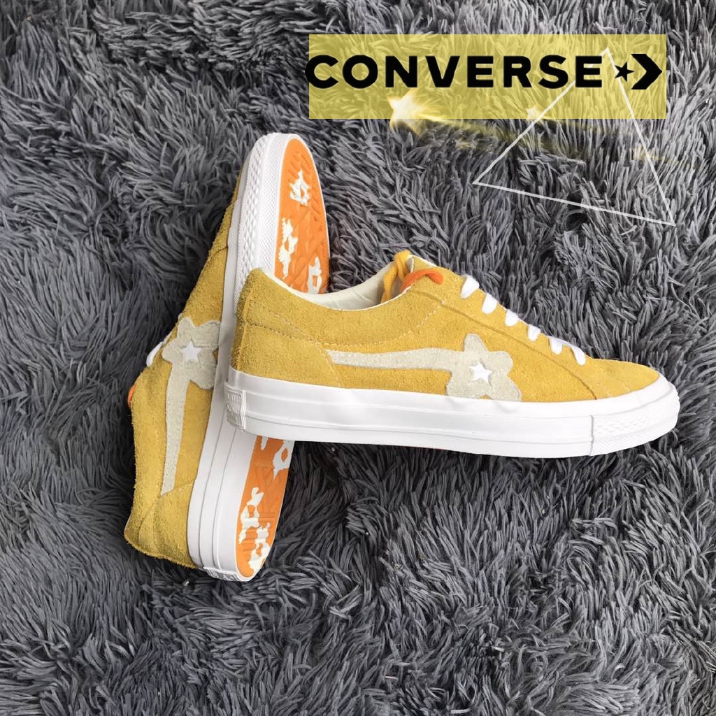 yellow flower converse