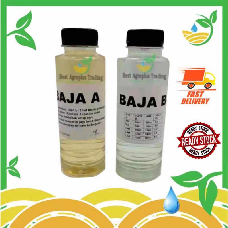 Baja AB 300ml+300ml KHAS Fertigasi Hidroponik Sayuran Daun +bunga ...