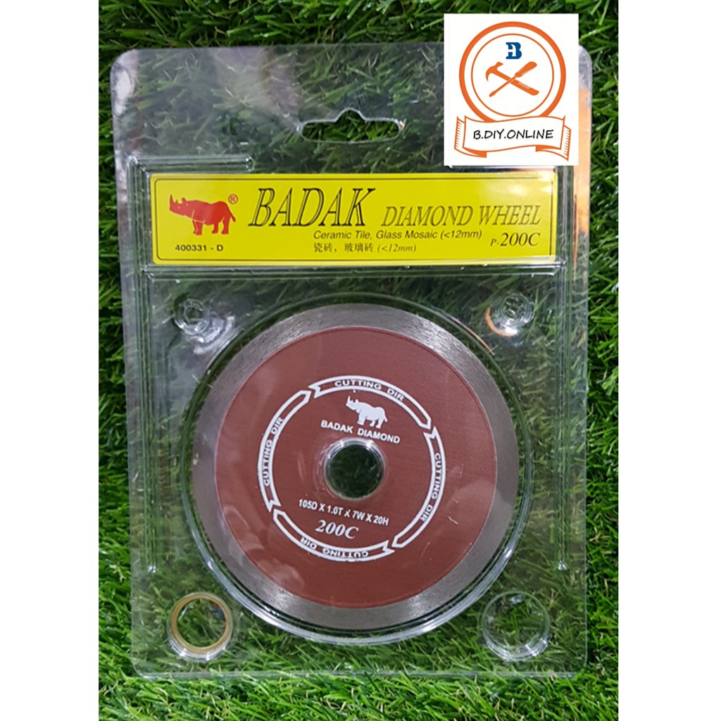 Badak 4 Diamond Cutting Wheel 0c 105mm D X 1 0 T X mm Shopee Malaysia