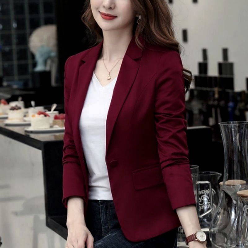 MERAH Red Chili Girl Blazer/Red Women's formal Blazer Shopee Malaysia