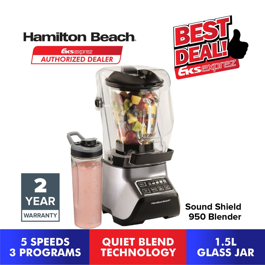 Hamilton Beach Sound Shield 950 Blender With Quiet Blend Technology (1.5L) 53602-SAU