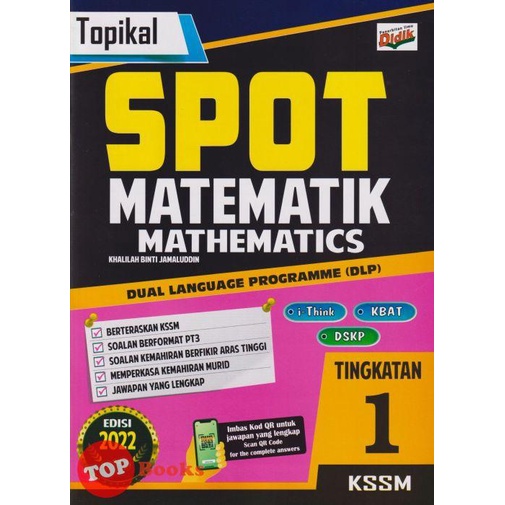Topbooks Ilmu Didik Topikal Spot Matematik Tingkatan 1 Kssm Dlp Dwibahasa 2022 Shopee Malaysia