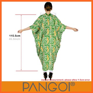 PANGOI Kain Dolby Batik Long Kaftan Dress Hijau Oren Corak PANGOI Kain Dolby Batik Long Kaftan Dress Hijau Oren Corak