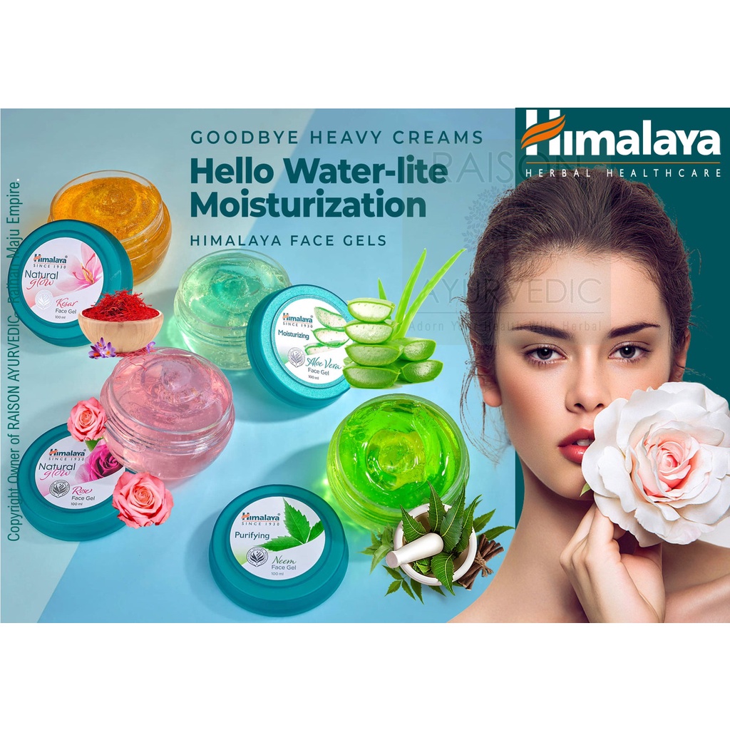 Himalaya Natural Glow Face Gel 100ml Natural Glow Rose Purifying Neem
