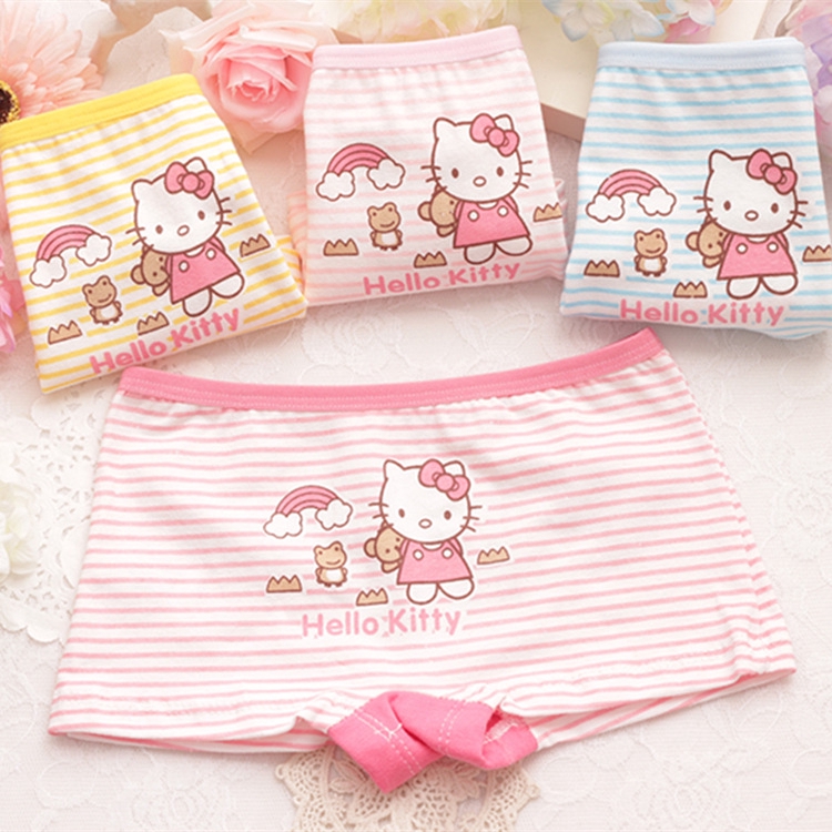 Hello Kitty Girl Panties Breathable Soft Cotton Baby Boxer Solid Kid Underwear Briefs Cute
