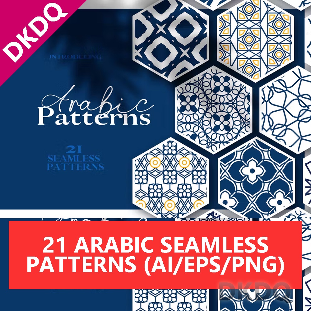 👾 21 Arabic Islamic Patterns Backgrounds ATHENA0208 Islam Pattern Background EPS AI PNG Marketing Theme