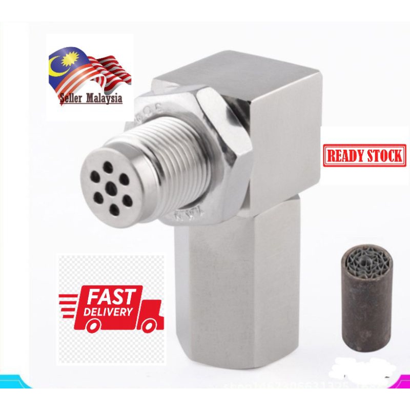 O2 Oxygen Sensor Spacer Adapter - 135 Degree Mini Catalytic Converter CEL Eliminator