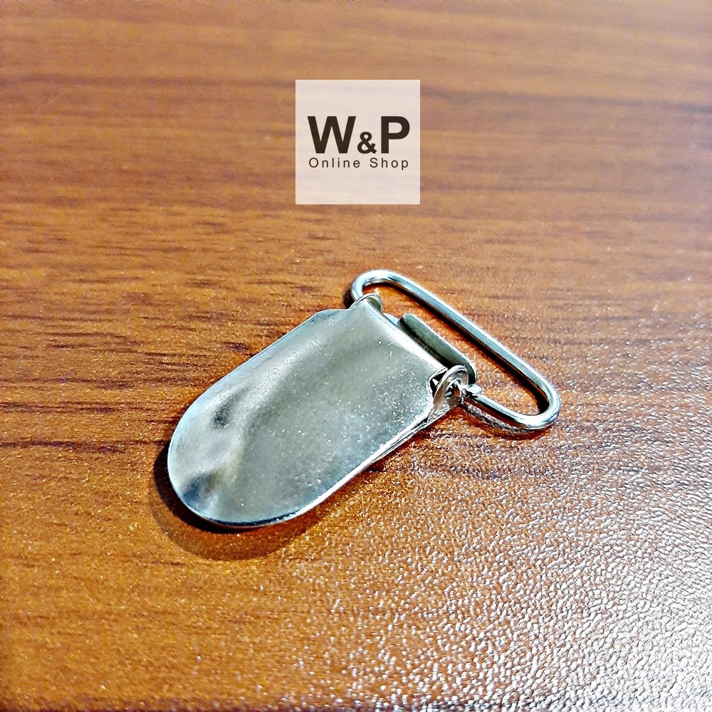 WP Suspender Paci Pacifier Clip Webbing Ribbon Mitten Metal Clips 1pc (15mm x 29mm)