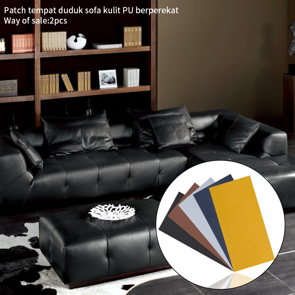 2pcs Car Seat Craft Soft Self Adhesive Pu Leather Diy Sofa Repair