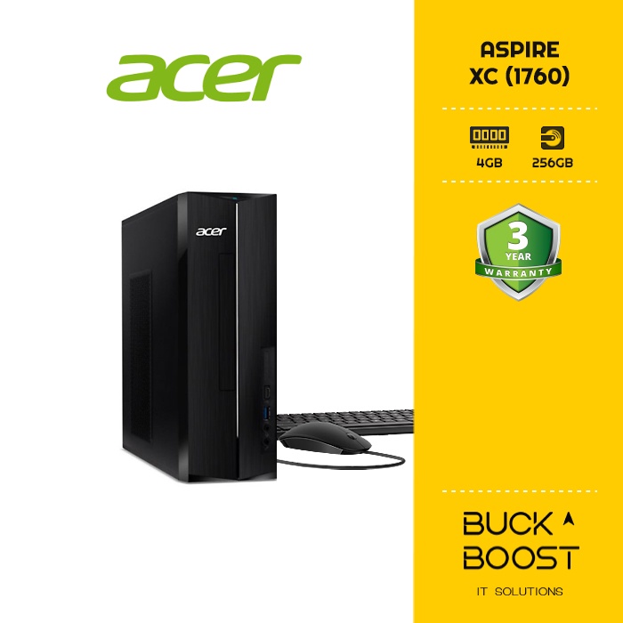 Acer Aspire XC 1760 Desktop PC (XC176012100W11) XC176012100W11 4GB