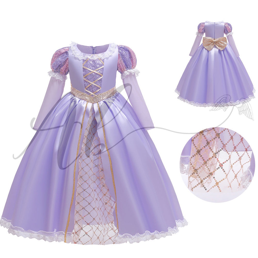 Angel Baby Kids Princess Rapunzel Costume Cosplay Budak Princess