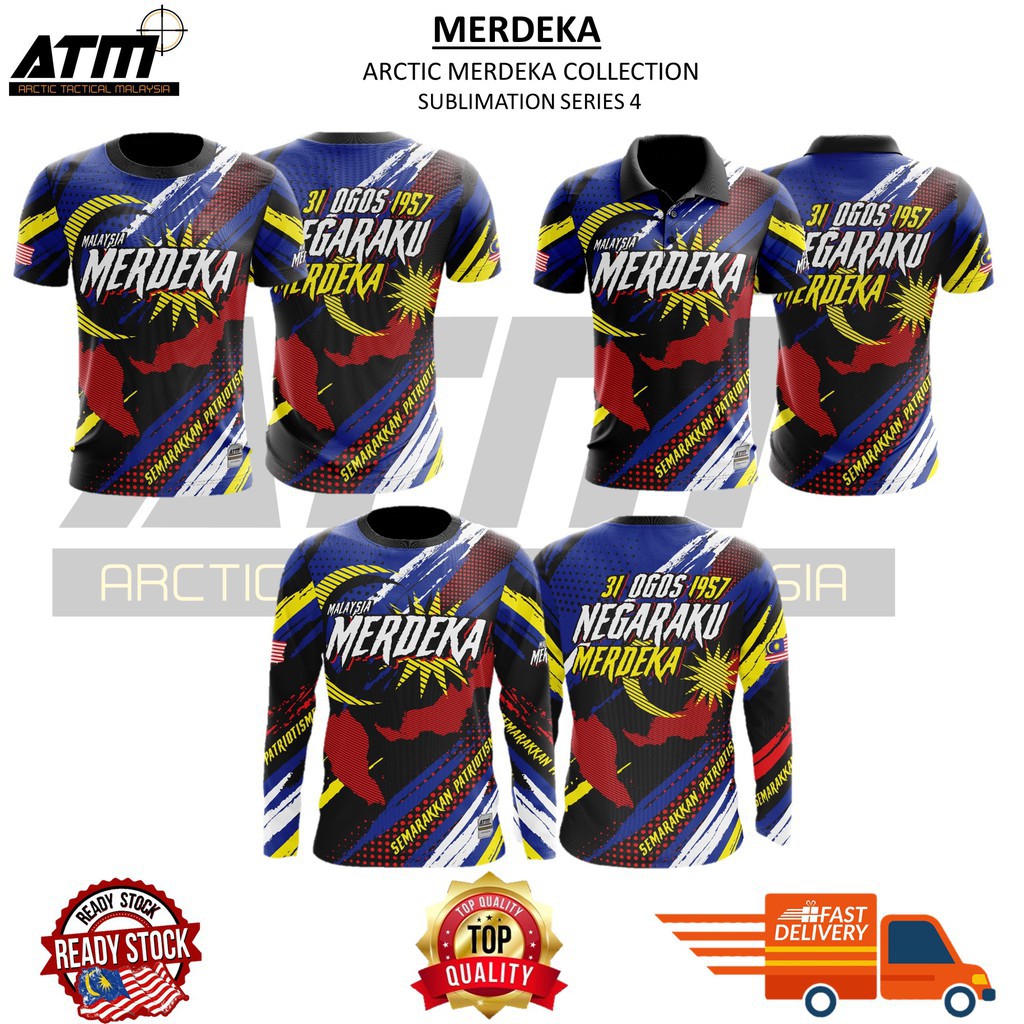 Sublimation Microfiber Eyelet Jersey T Shirt Merdeka | Shopee Malaysia