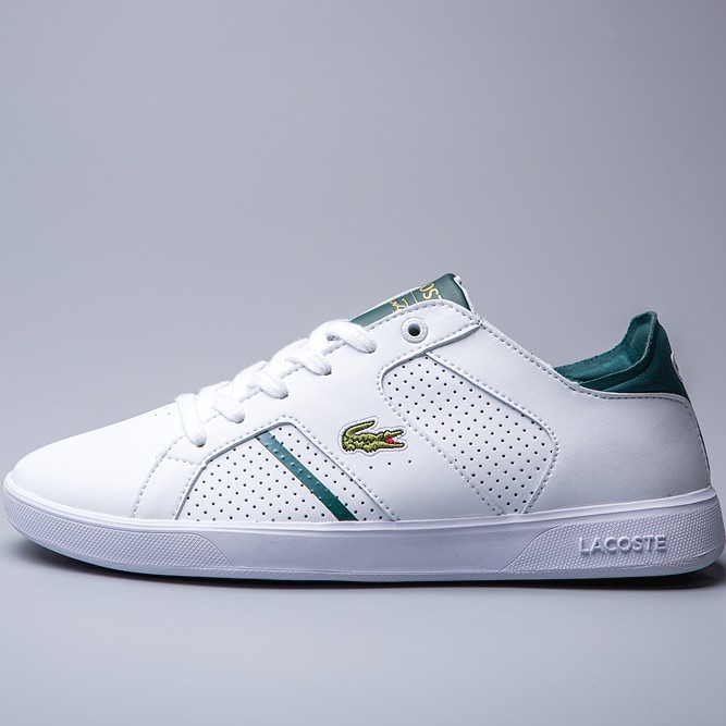 lacoste shoes white and green