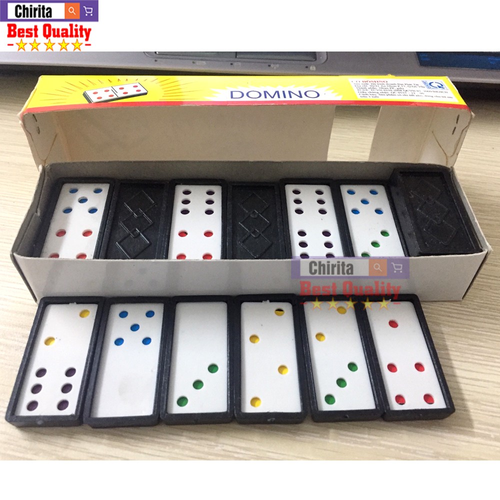 Reliable Premium Set of good plastic dominoes boardgame children's toys Multi - Image 2