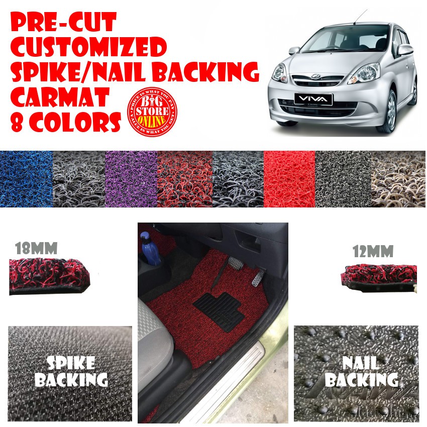 Car Carpet Perodua Viva Elite Customized Coil Floor Mat With Pad