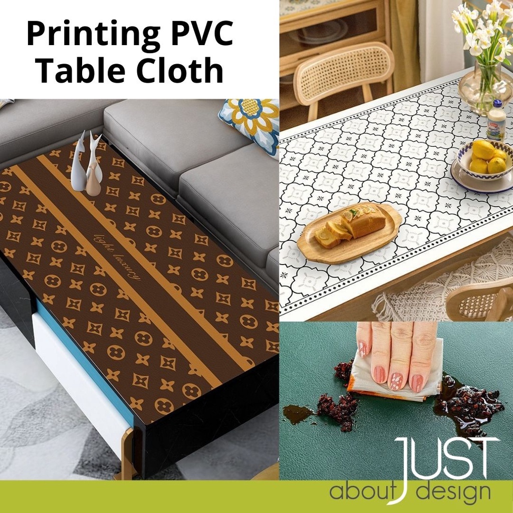 PU Leather Table Cover Waterproof oilproof tablecloth student desk mat