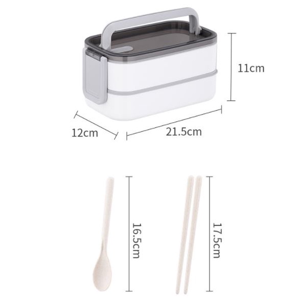 Microwave-safe Lunch Box 1 Layer 2 Layers with Handle Adjustable Partition Food Storage Container