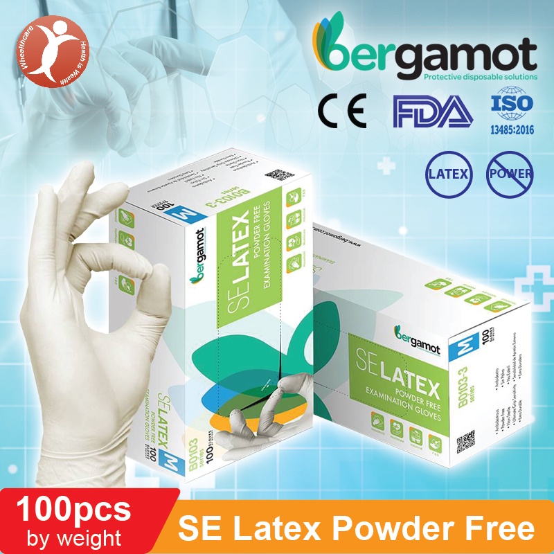 BERGAMOT SE Latex Powder Free Examination Glove 100's Shopee Malaysia