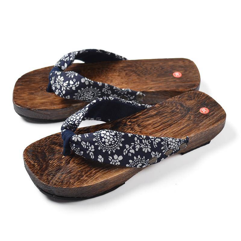 kasut kimono terompah seliper perempuan Special offer Japanese -style wooden wooden cricket Japanese roasted Tongmuku sand -ray sand slippers Human slippers Women's wooden slippers yukata yukata