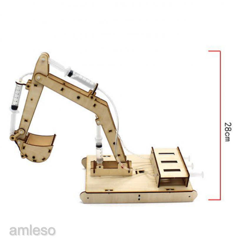 [AMLESO] DIY Hydraulic Excavator Kit Kid Science School Project