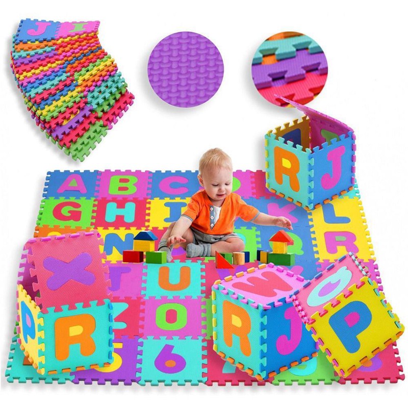 36x Educational Puzzle Child Foam Infant Kids 36 Alphanumeric Baby Mat Toys Mats 