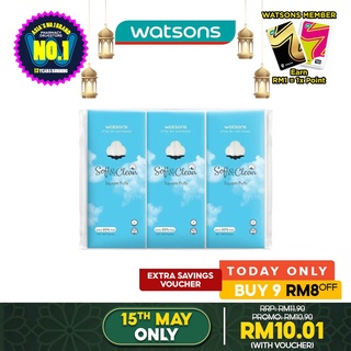 Image of Watsons Facial Cotton (160's + 80's x 3 Packets)