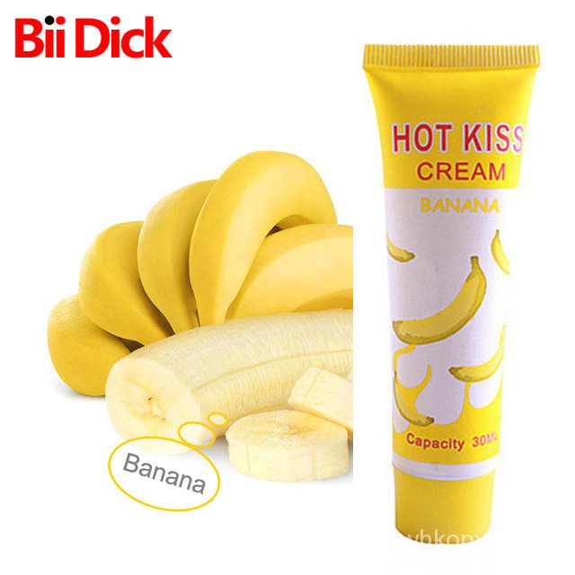 Hot Kiss Banana Lubricant Edible Body Grease Oral Vaginal Anal Fruit Lubricant Penis Massage Oil 