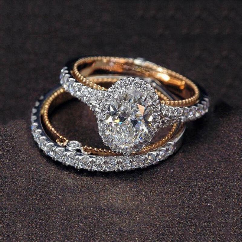 Woman 925 Silver Blue Topaz Wedding Proposal Couple Party Jewelry Ring Size 6-10 Woman 925 Silver Blue Topaz Wedding Proposal Couple Party Jewelry Ring Size 6-10