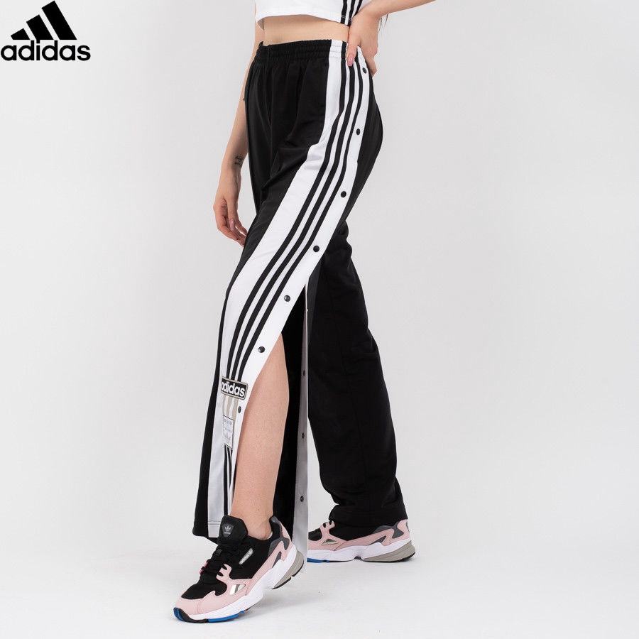 adidas track pants womens buttons side