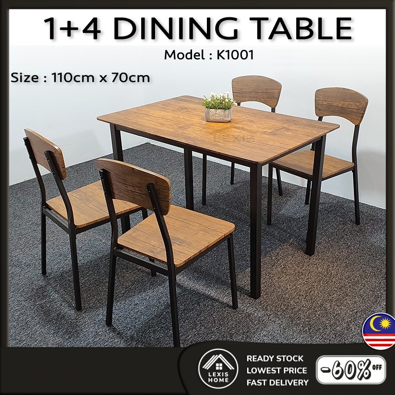 Lexis L110cm Dining Table Set 1 4, Dining Table Set For 4 Size