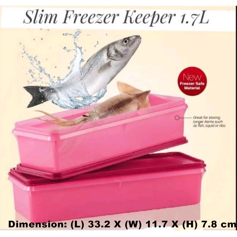 Tupperware Fish Keeper 1.7L / Slim Freezer Keeper / Freezermate (1pc or 2pcs)/ Ikan Sotong/ Seafood | Shopee Malaysia