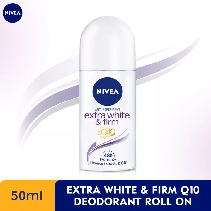 NIVEA Female Deodorant Roll On - Q10 Extra White & Firm 50ml