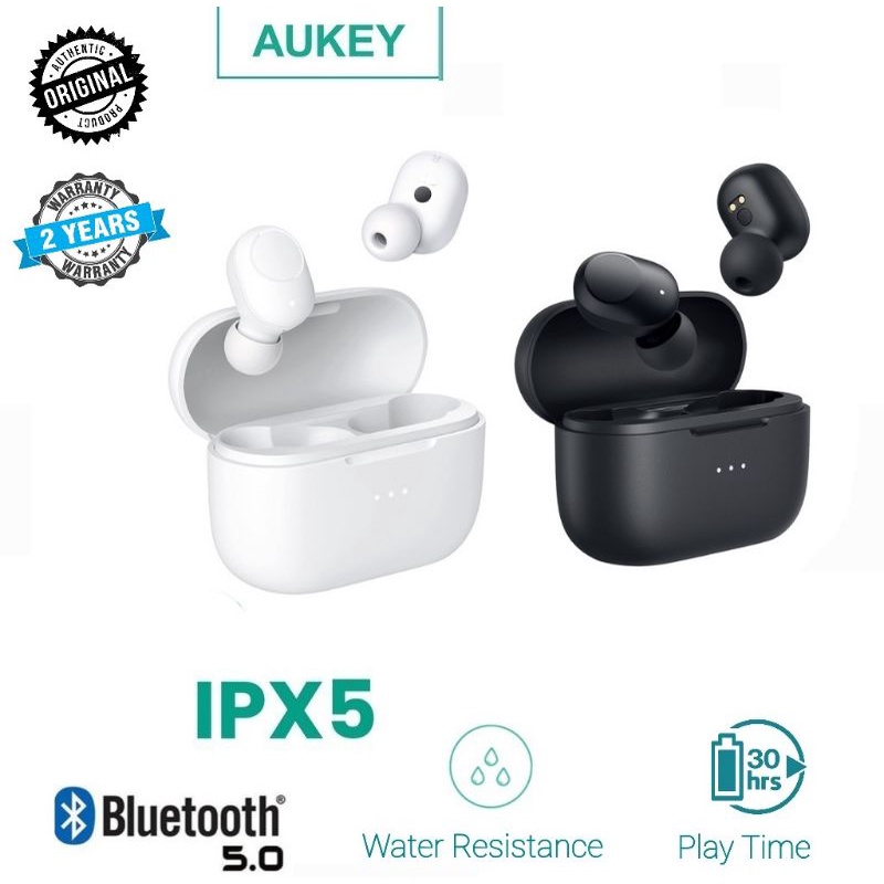 AUKEY EPT31 TWS Wireless Charging Earbuds Elevation inear Detection with Auto Gaming 65ms Low