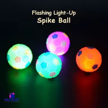 Squeeze & Bounce LED Sound Balls (Light-up Led Football) for Children ...