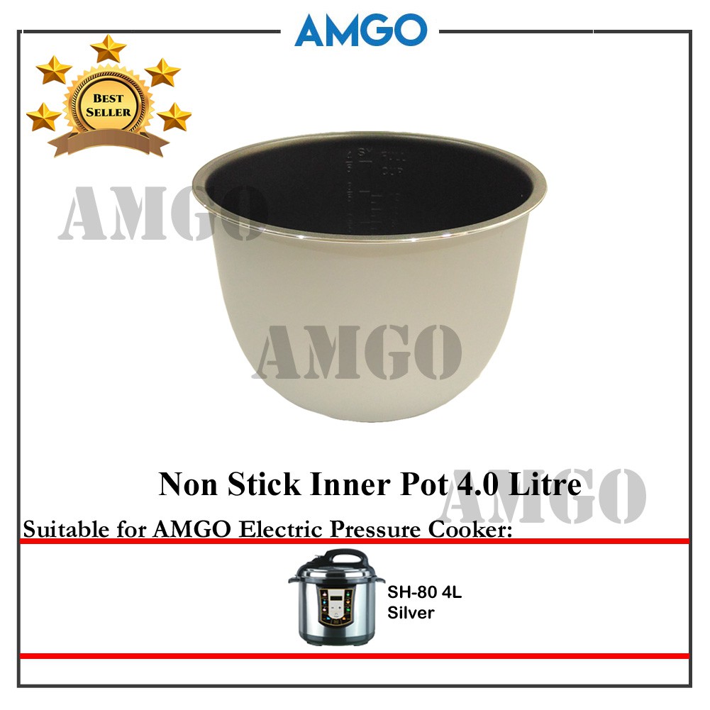 AMGO Electric Pressure Cooker 4L Non Stick Inner Pot Replacement