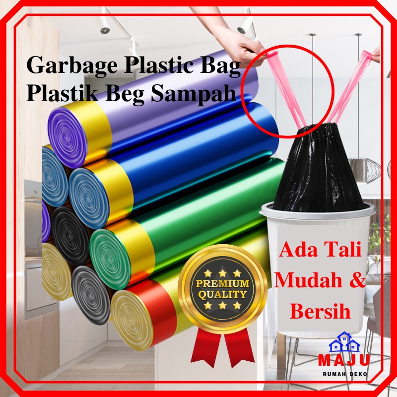 MAJU Garbage Plastic Bag Storage Rubbish Bag Drawstring Bag Plastik