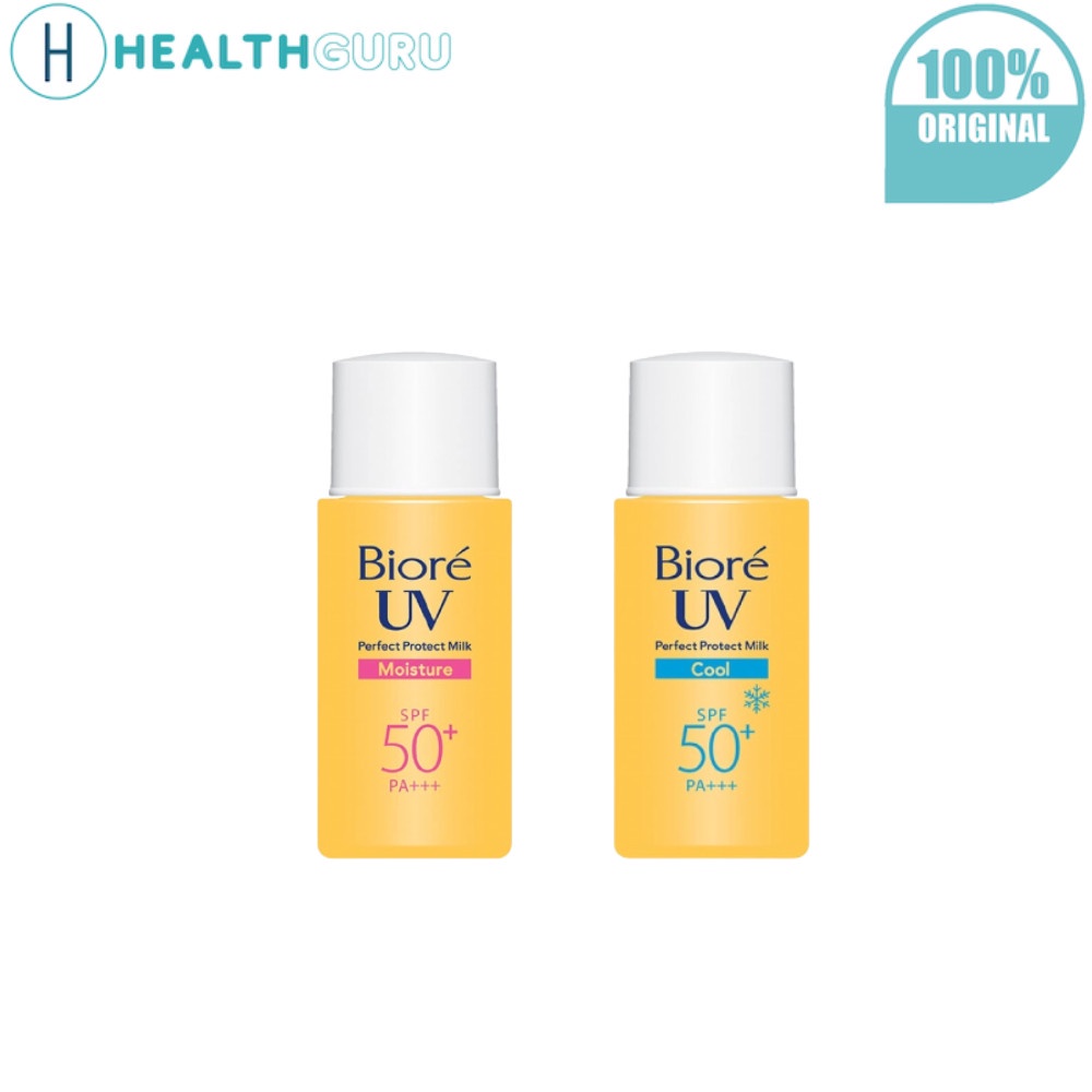 HealthGuru Biore UV Perfect Milk Moisture SPF 50 Sunscreen 25ml Beach Protection Sun Block Sun Screen Pelindung Matahari