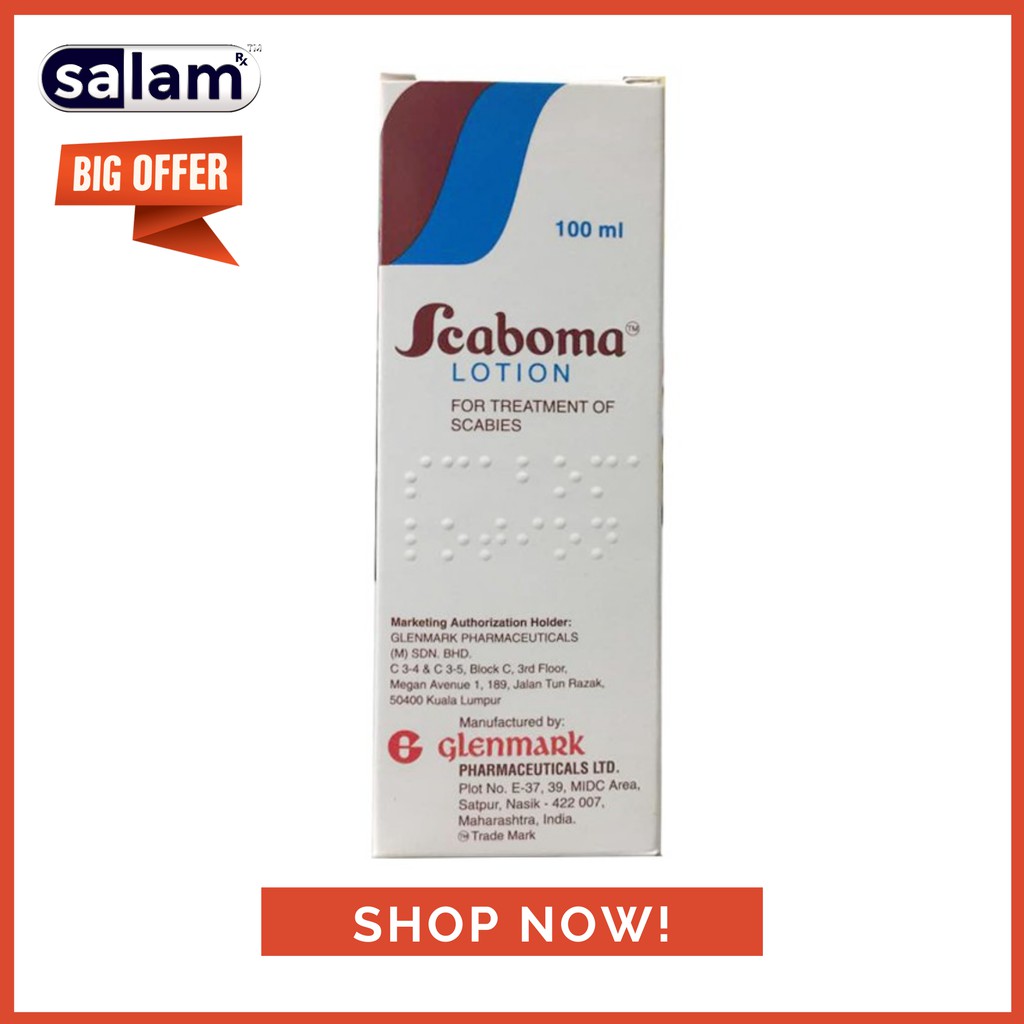 SCABOMA LOTION 100ML ( ADULT ONLY / TREATMENT FOR SCABIES / KUDIS 