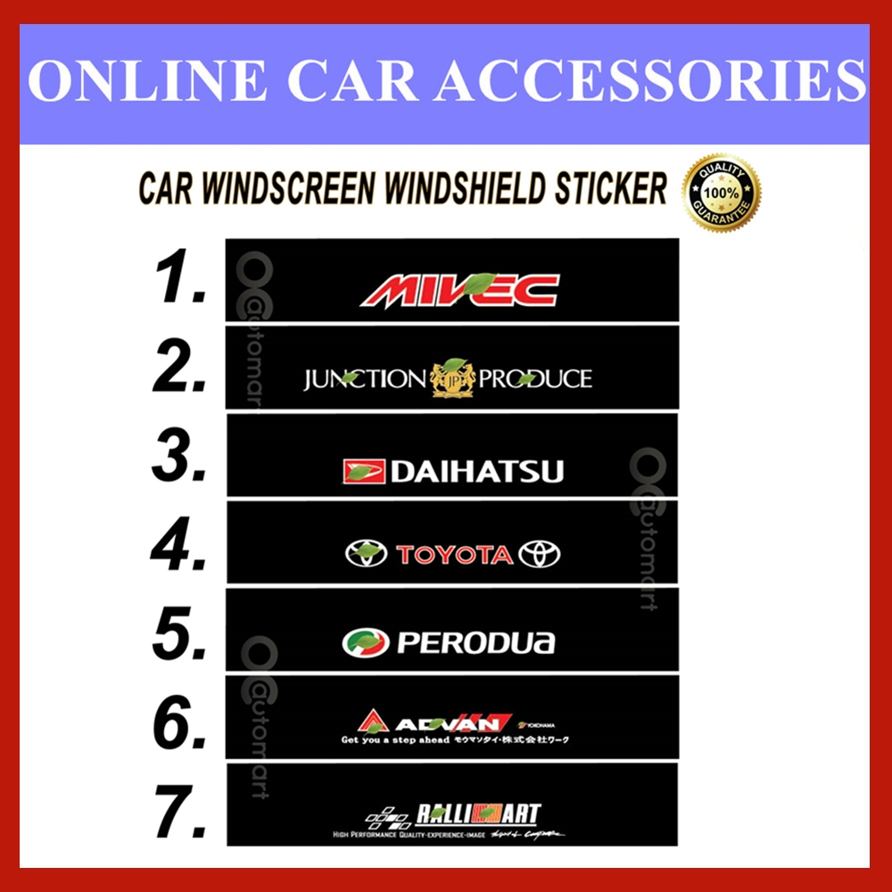 Universal Car Windscreen Sticker Front Or Rear Windscreen Windshield 10inch X 52inch