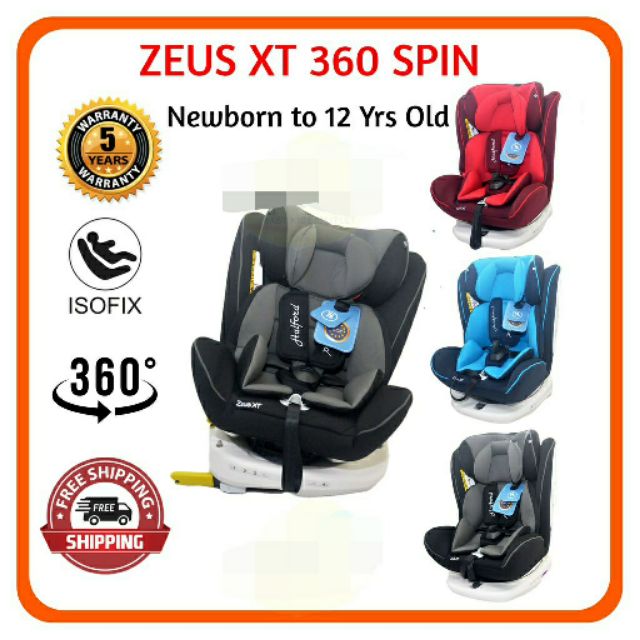 360 spin isofix car seat