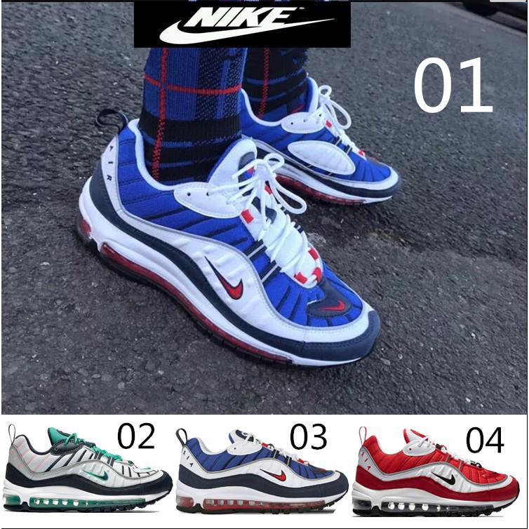 NIKE AIR MAX OG 98 GUNDAM white blue red retro sports running shoes NIKE AIR MAX OG 98 GUNDAM white blue red retro sports running shoes