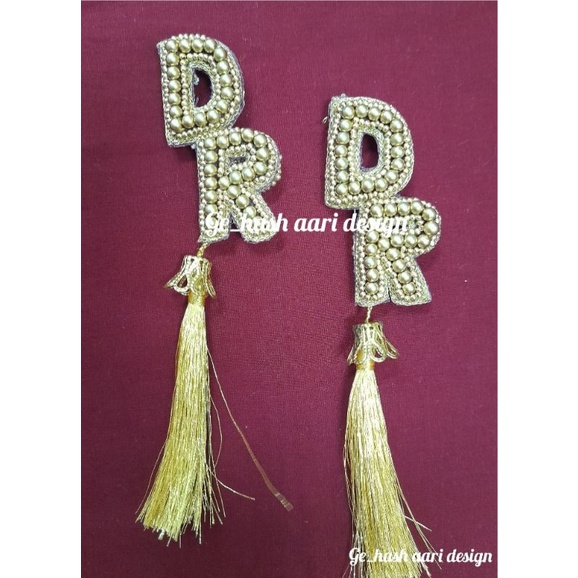 Customize Alphabet aari latkan/tassel/blouse hanging/saree blouse hanging/bridal blouse/handmade product