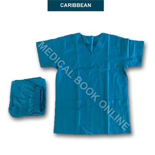 Medical Scrub Suit Caribbean Unisex Short Sleeve