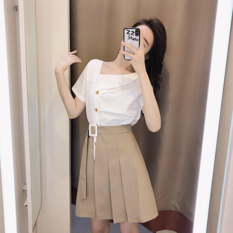 2pcs women suist Fashion blouse with 