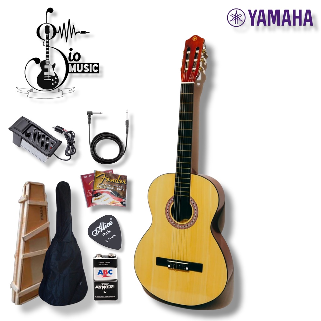 Yamaha C315 Classic Guitar Electric Acoustic Nylon String Complete
