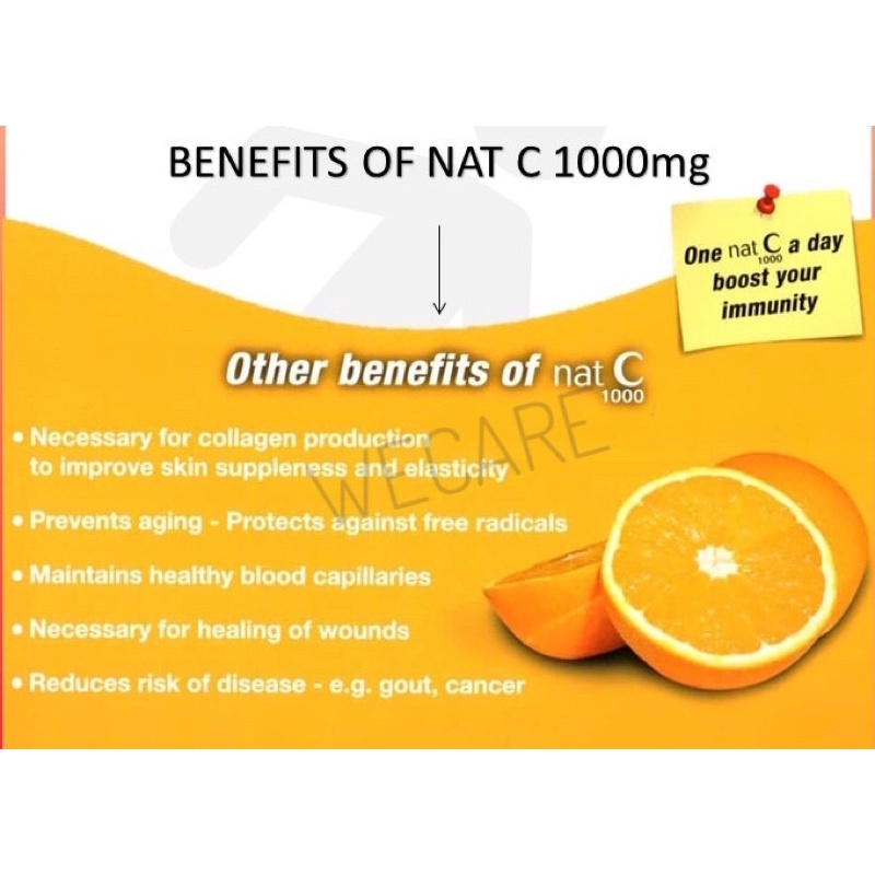 Nat C 1000 Bio Life 30 Tablets Shopee Malaysia