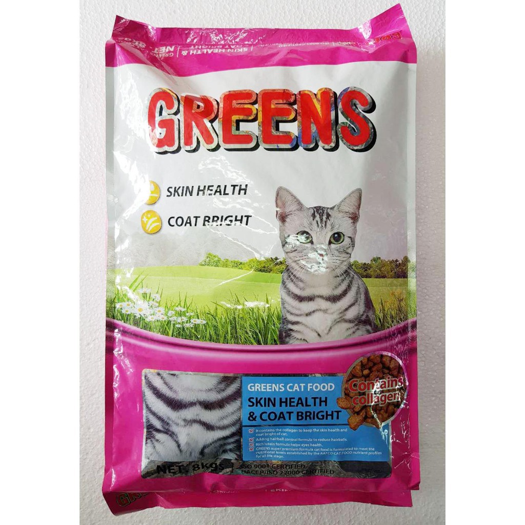 Greens Cat Food Skin & Coat Bright 8kg