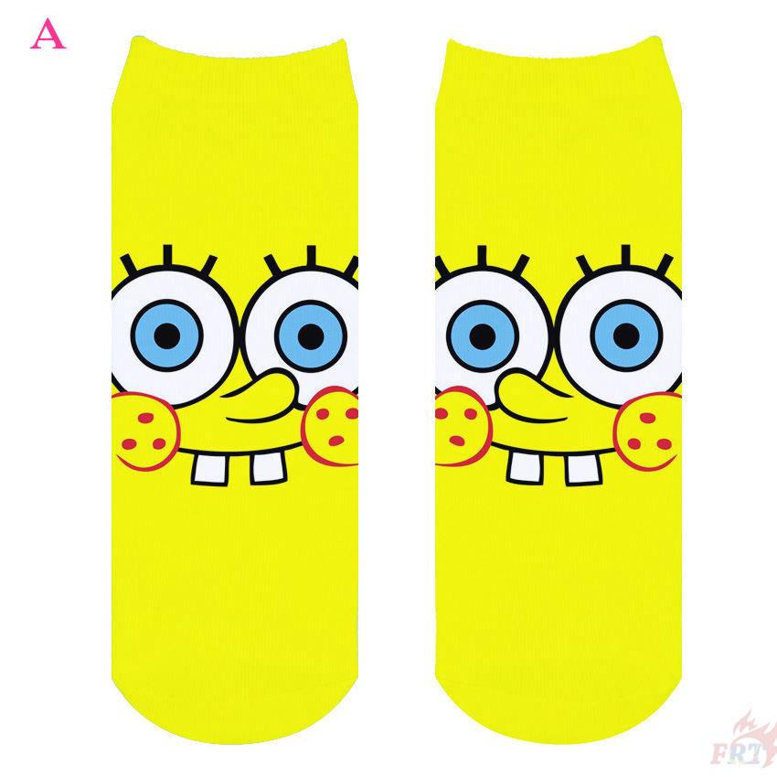 Spongebob Squarepants S-2 Socks （4 Style） Fashion Cartoon Unisex Ankle ...