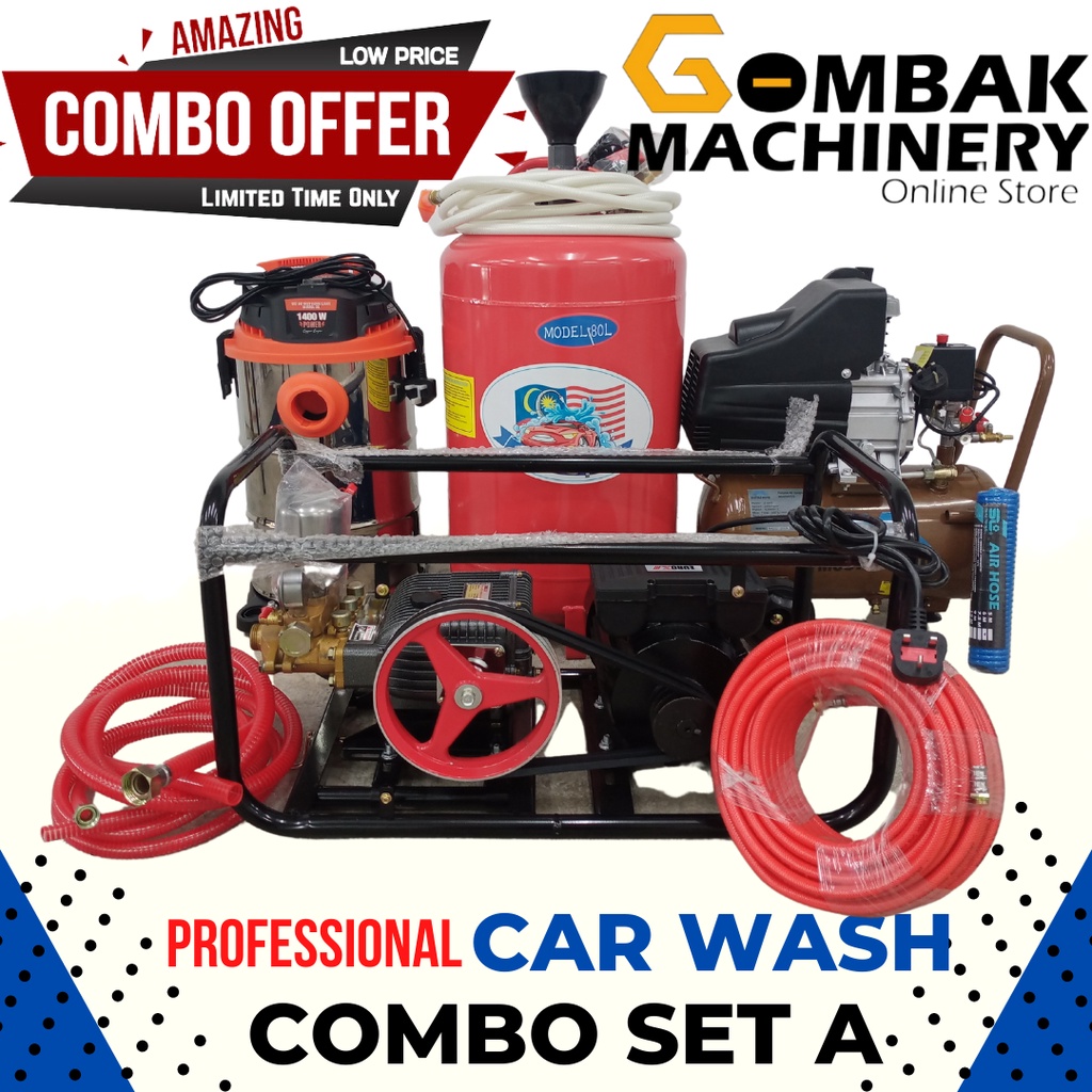 Value Buy Professional Car Wash Combo Set A (Plunger Pump, Air