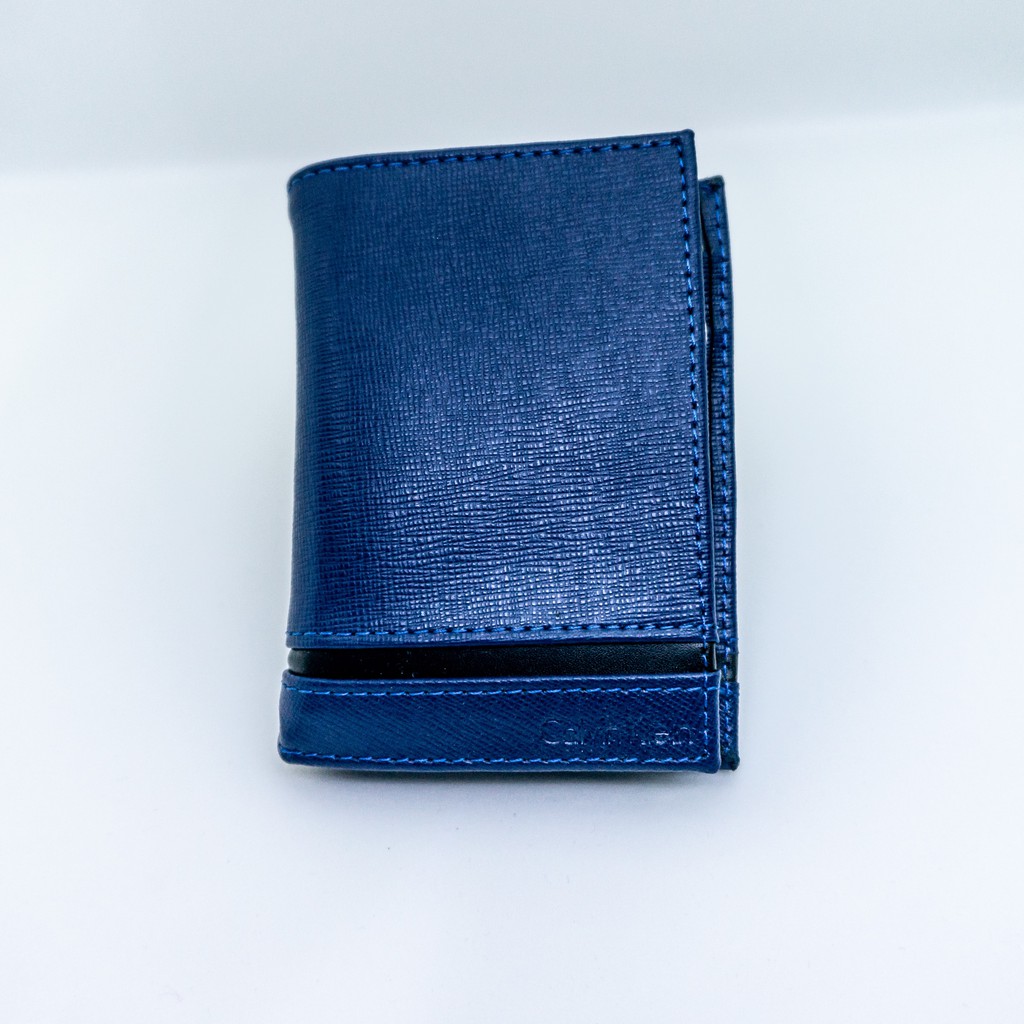Authentic Calvin Klein Leather Credit Card Fold Pull & Twist Men's Wallet  with Key Fob (Blue) | Shopee Malaysia